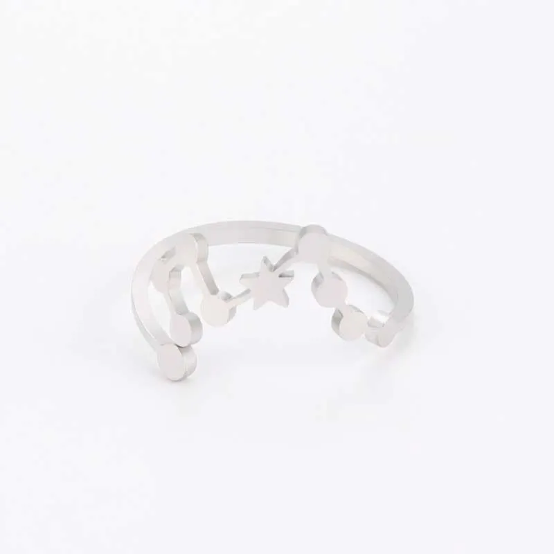 Minimalist Constellation Stainless Steel Adjustable Rings