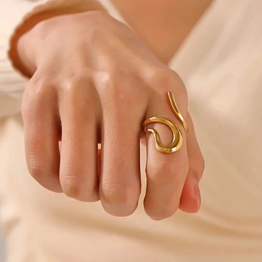 Minimalist Gold Wrap Ring