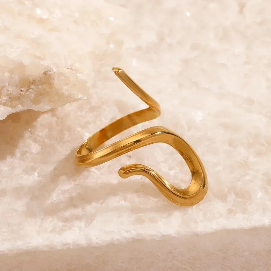 Minimalist Gold Wrap Ring