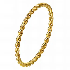 Minimalist Statement Band Ring in 18K Gold Plated Steel