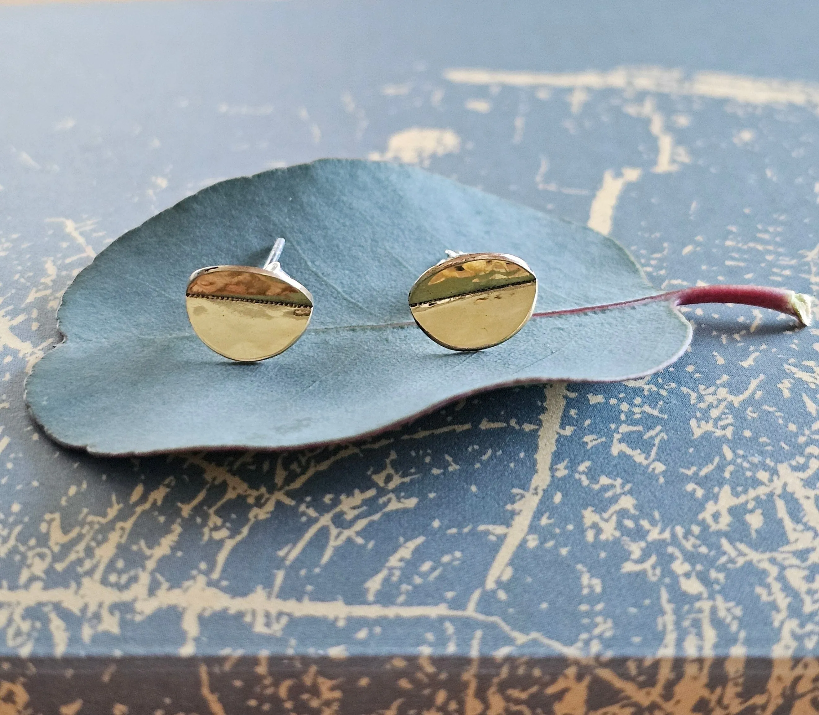 Moon Studs  - Rare & Beautiful