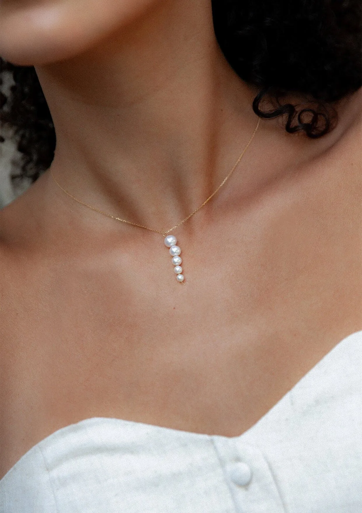 Moonlight Pearl Gold Necklace