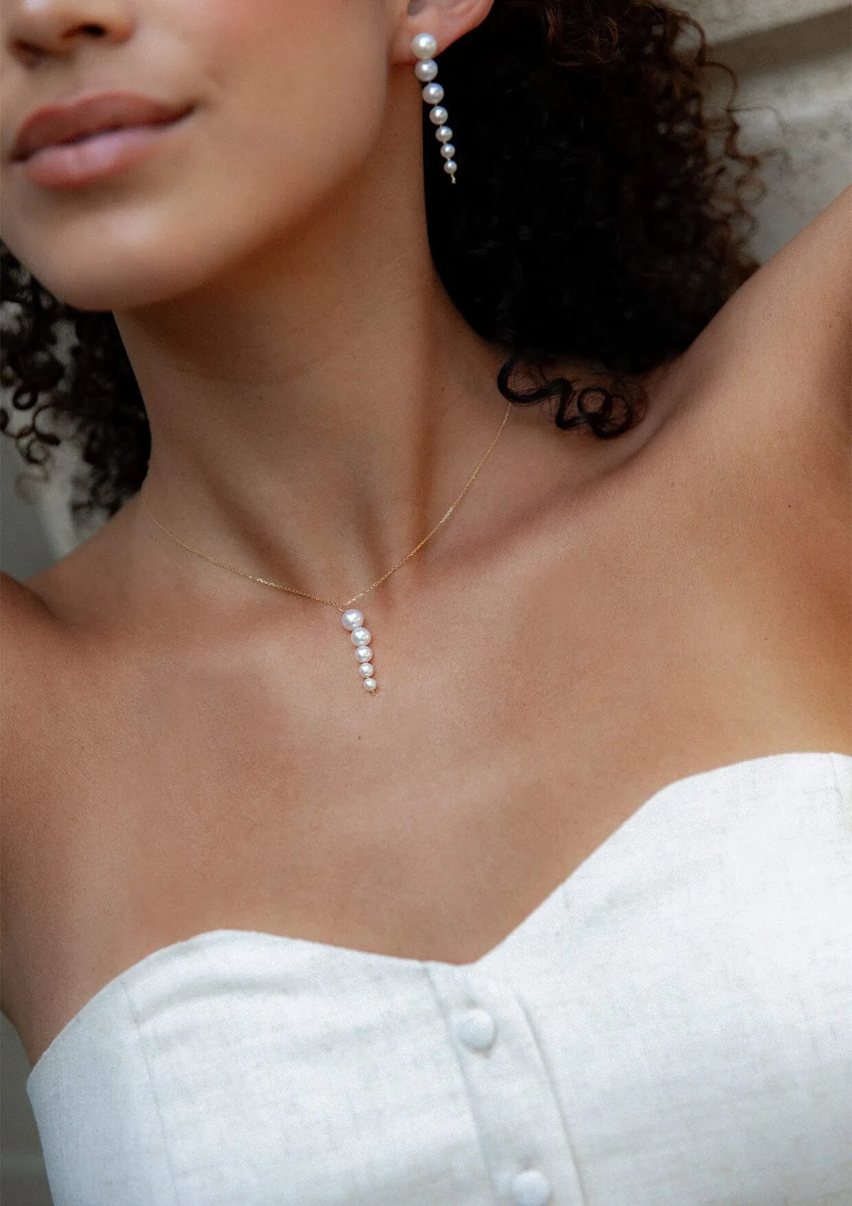 Moonlight Pearl Gold Necklace