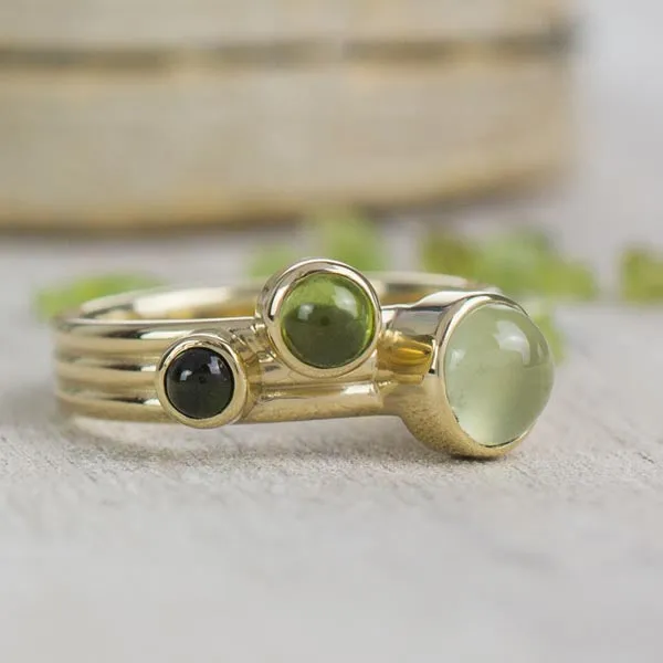 Moss Solid Gold Nebula ring