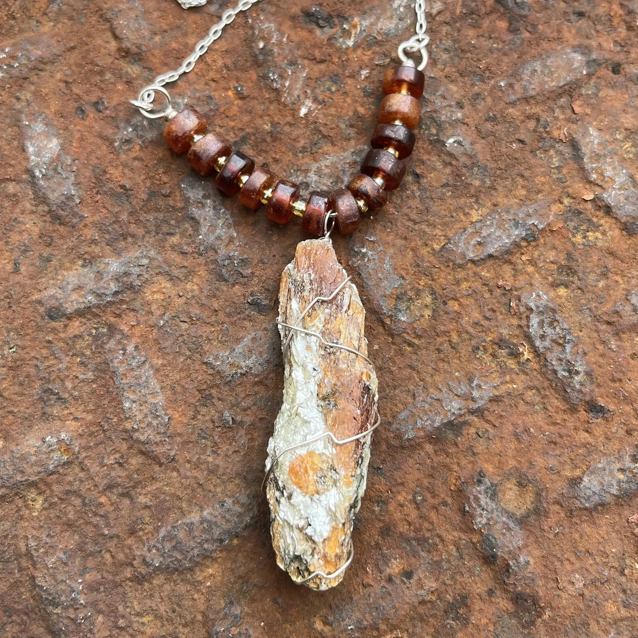 Orange Kyanite Necklace