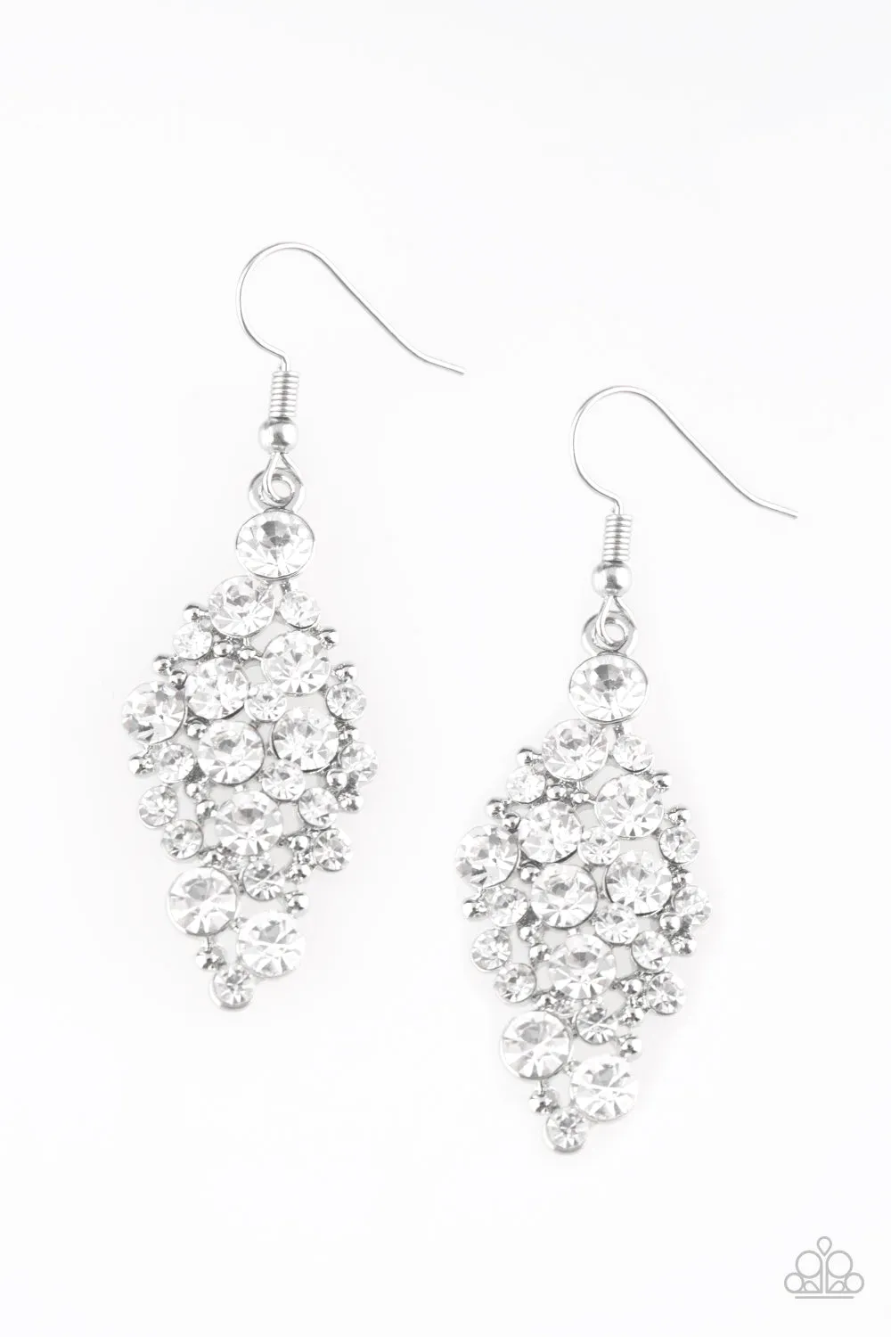 Paparazzi Cosmically Chic White Fishhook Earrings