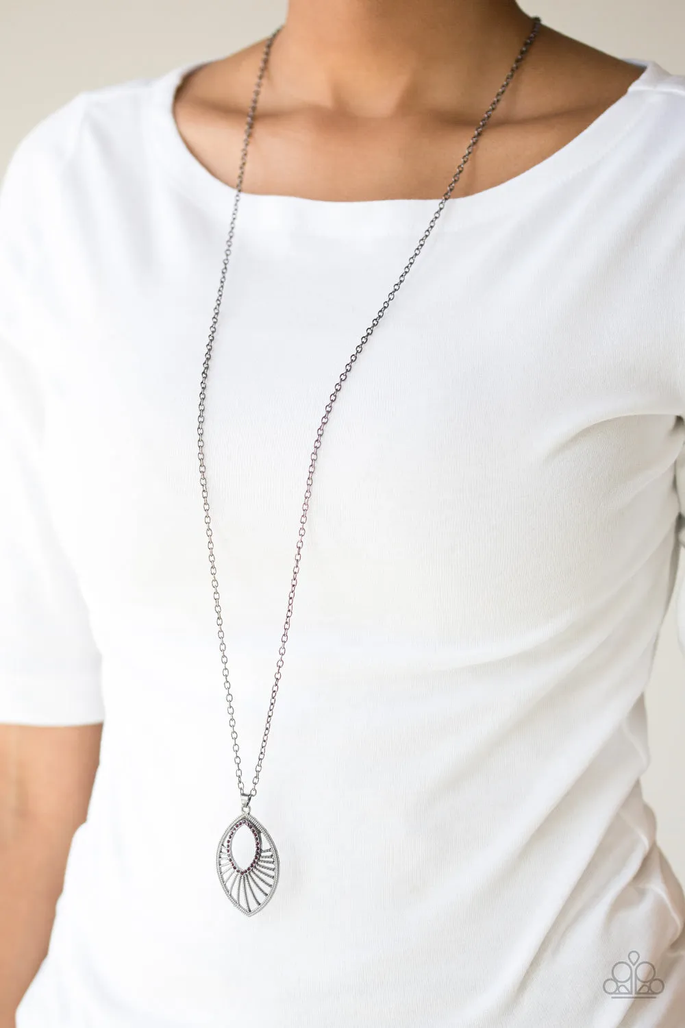 Paparazzi Court Couture Purple Long Necklace