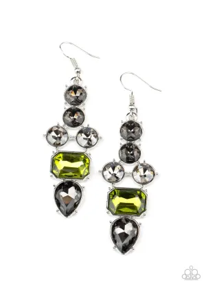 Paparazzi Look At Me GLOW! - Green Earrings