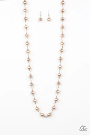 Paparazzi Necklace ~ Behind The Scenes - Brown
