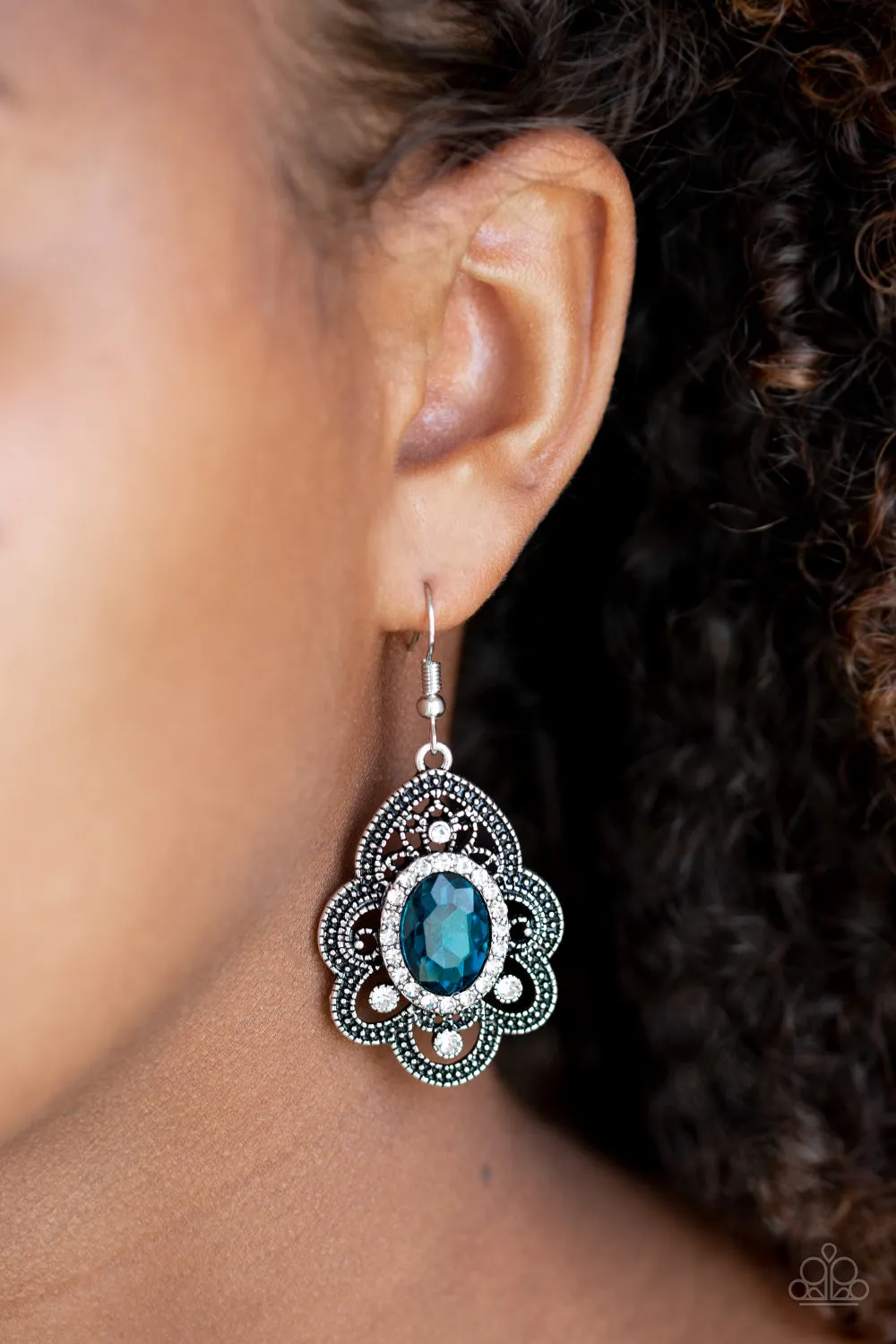 Paparazzi Reign Supreme Blue Fishhook Earrings - P5ED-BLXX-023XX