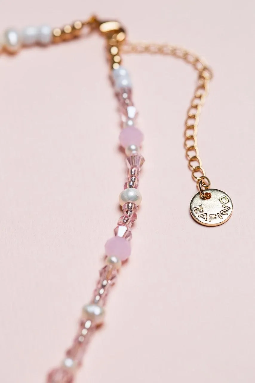 Pearl Necklace | Half Pink