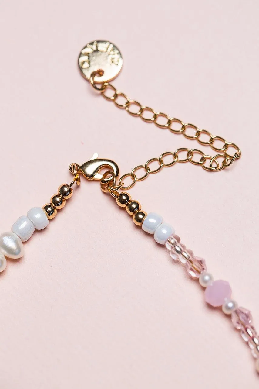 Pearl Necklace | Half Pink