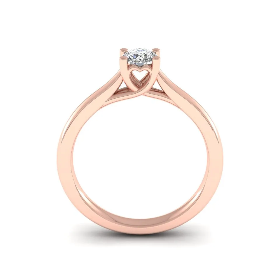 Platinum 0.25ct Diamond 'Cariad' Solitaire Engagement Ring.