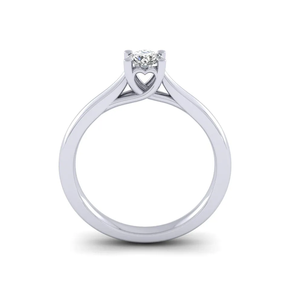 Platinum 0.25ct Diamond 'Cariad' Solitaire Engagement Ring.