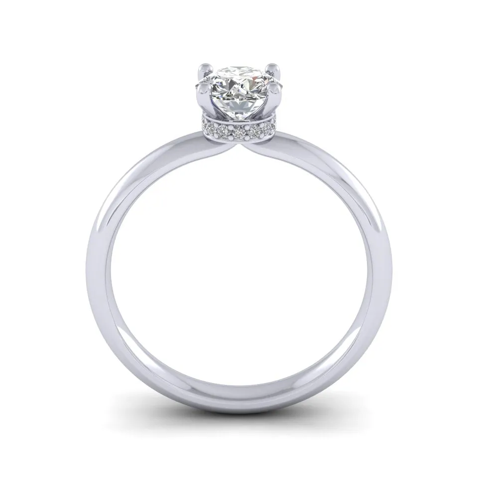 Platinum 0.76ct Diamond Solitaire Engagement Ring H/Si.