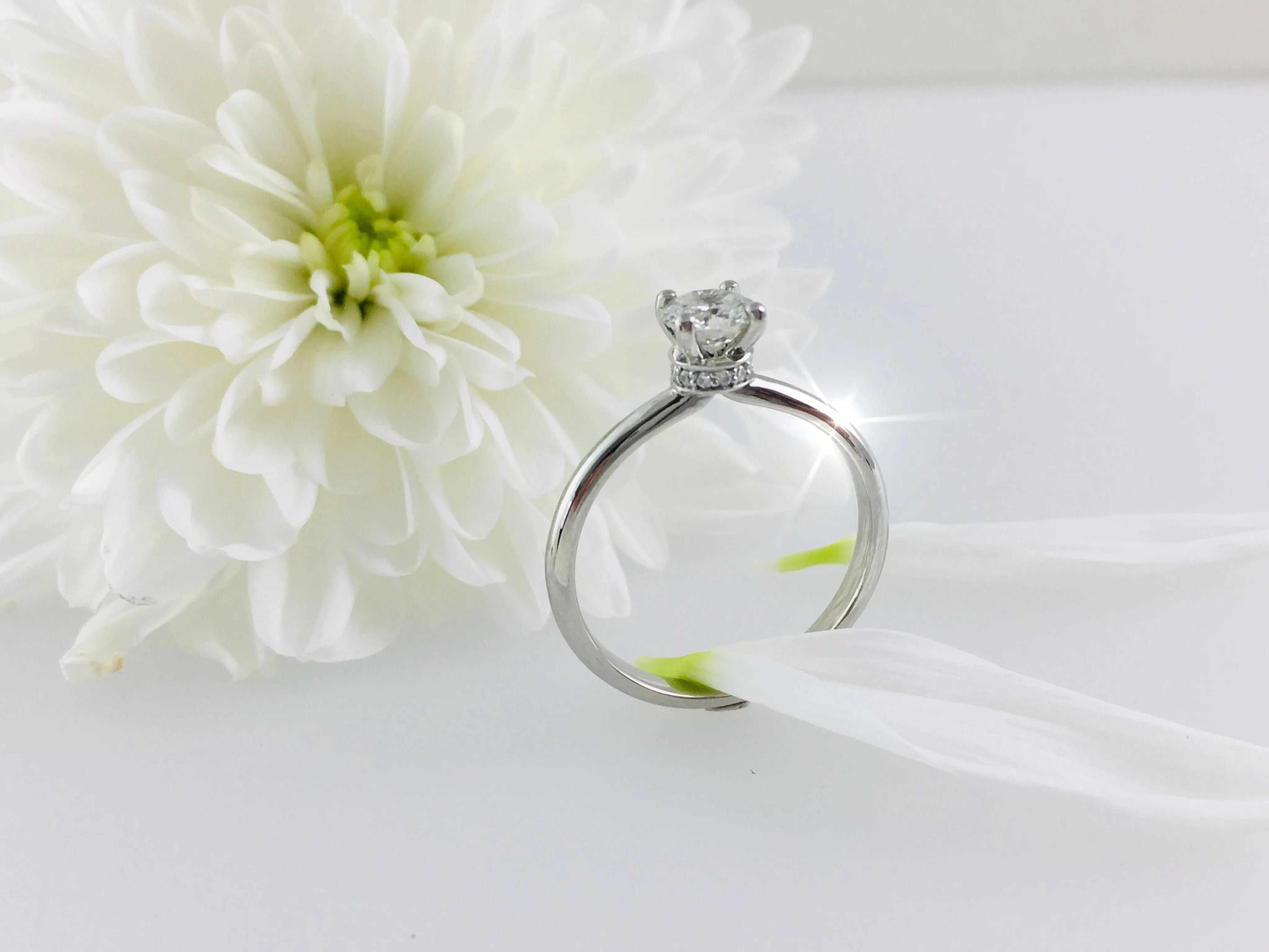 Platinum 0.76ct Diamond Solitaire Engagement Ring H/Si.
