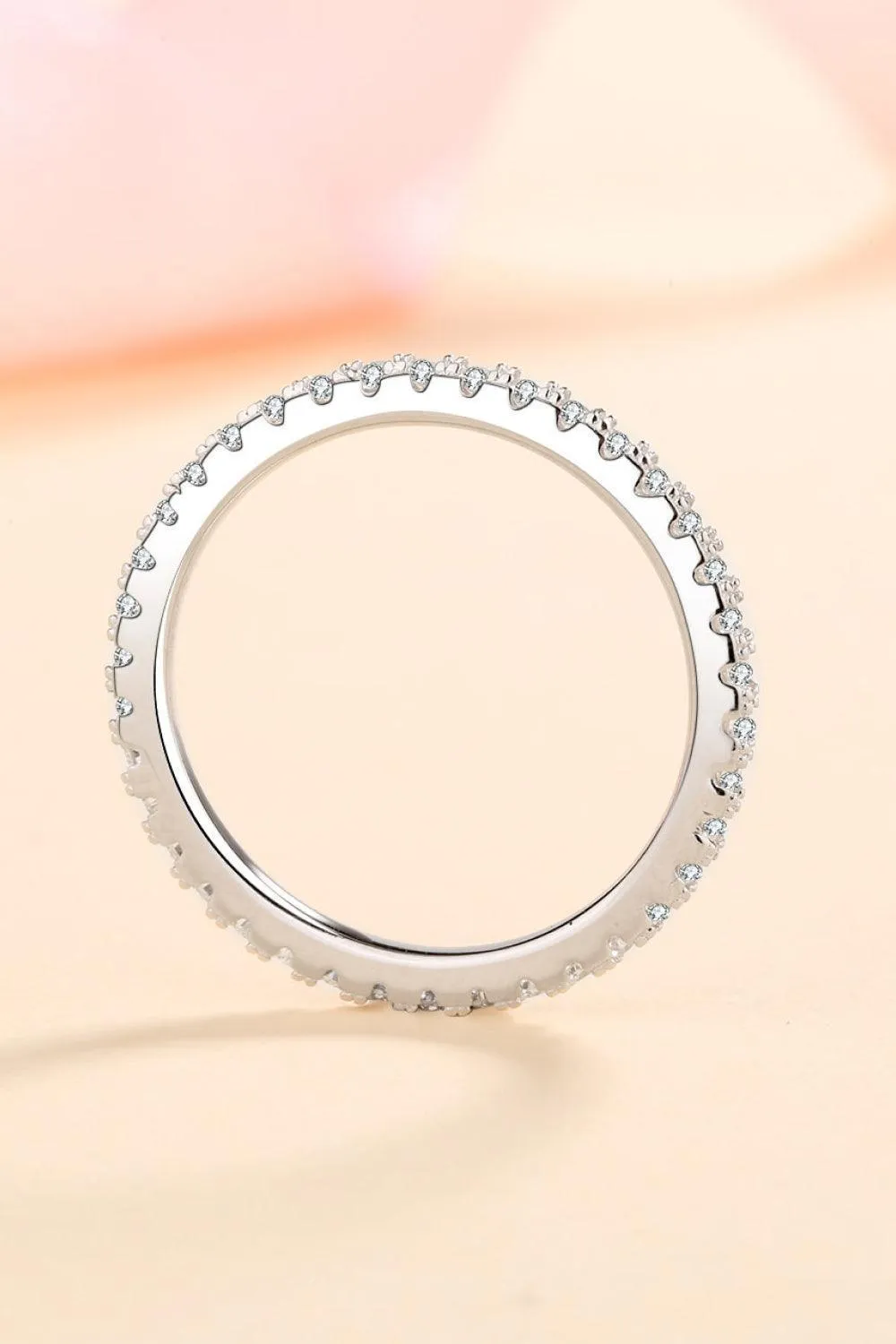 Prestigious Sterling Silver Moissanite Ring