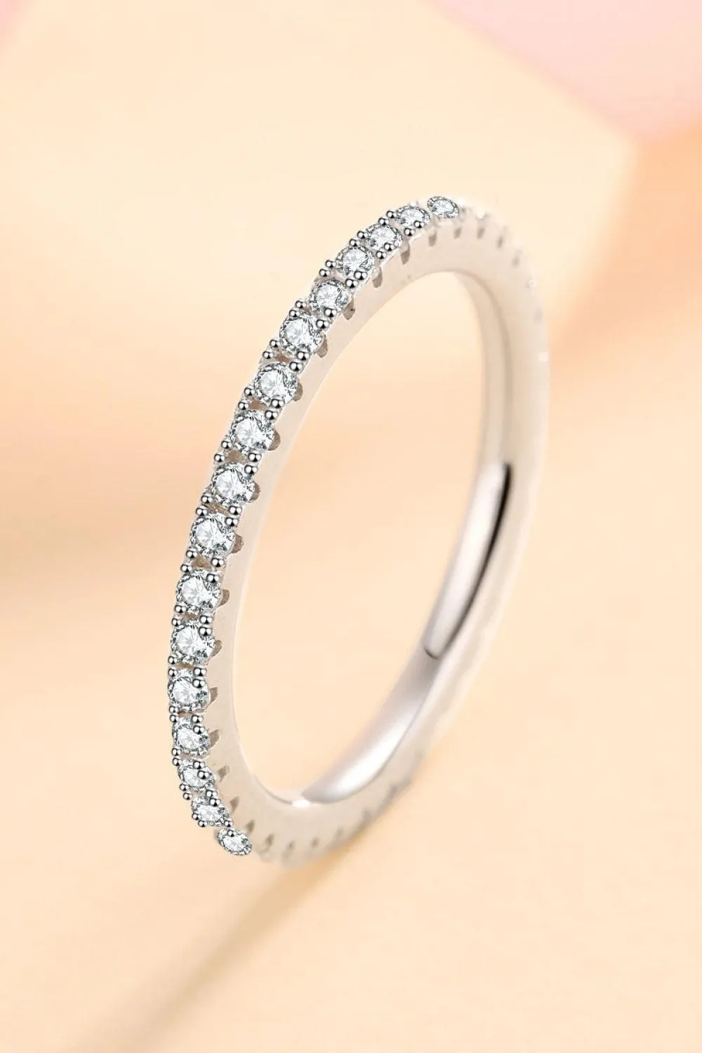Prestigious Sterling Silver Moissanite Ring