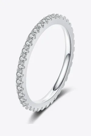 Prestigious Sterling Silver Moissanite Ring