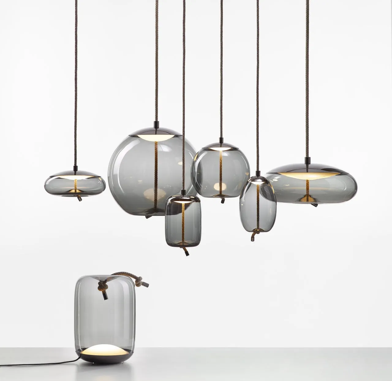 "Knot Cilindro" Table Lamp by Chiaramonte Marin