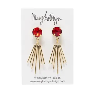 Red Cleopatra Earrings