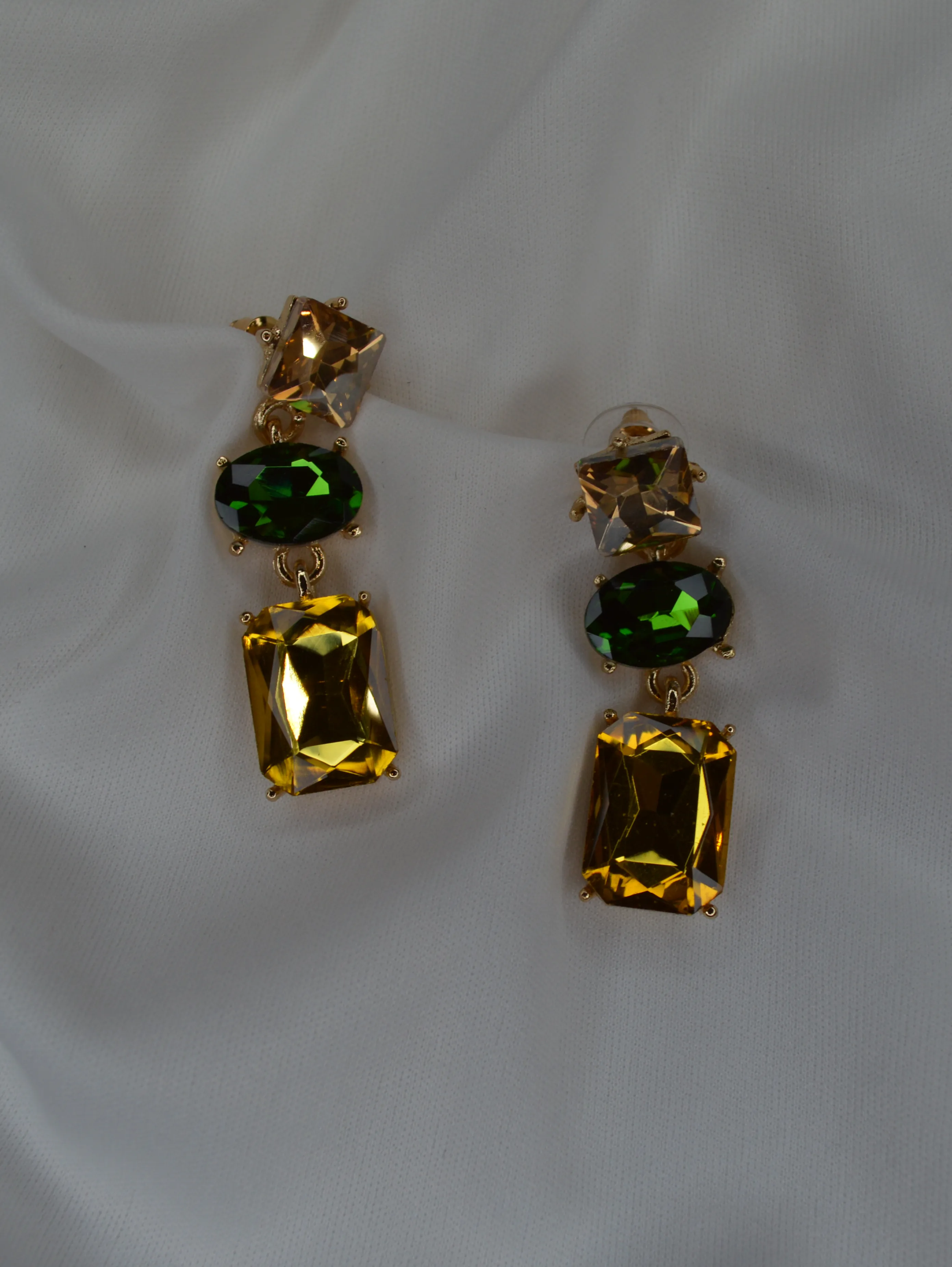 Regal Stone Drop Earrings
