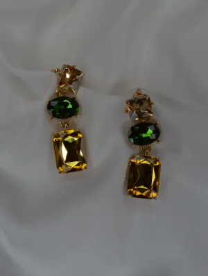 Regal Stone Drop Earrings