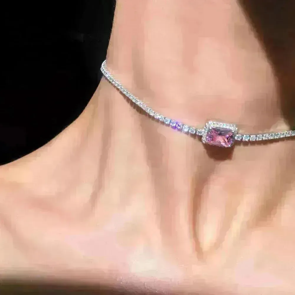 Rhinestone Clavicle Chain Simple Temperament Exquisite Diamond Women Necklace