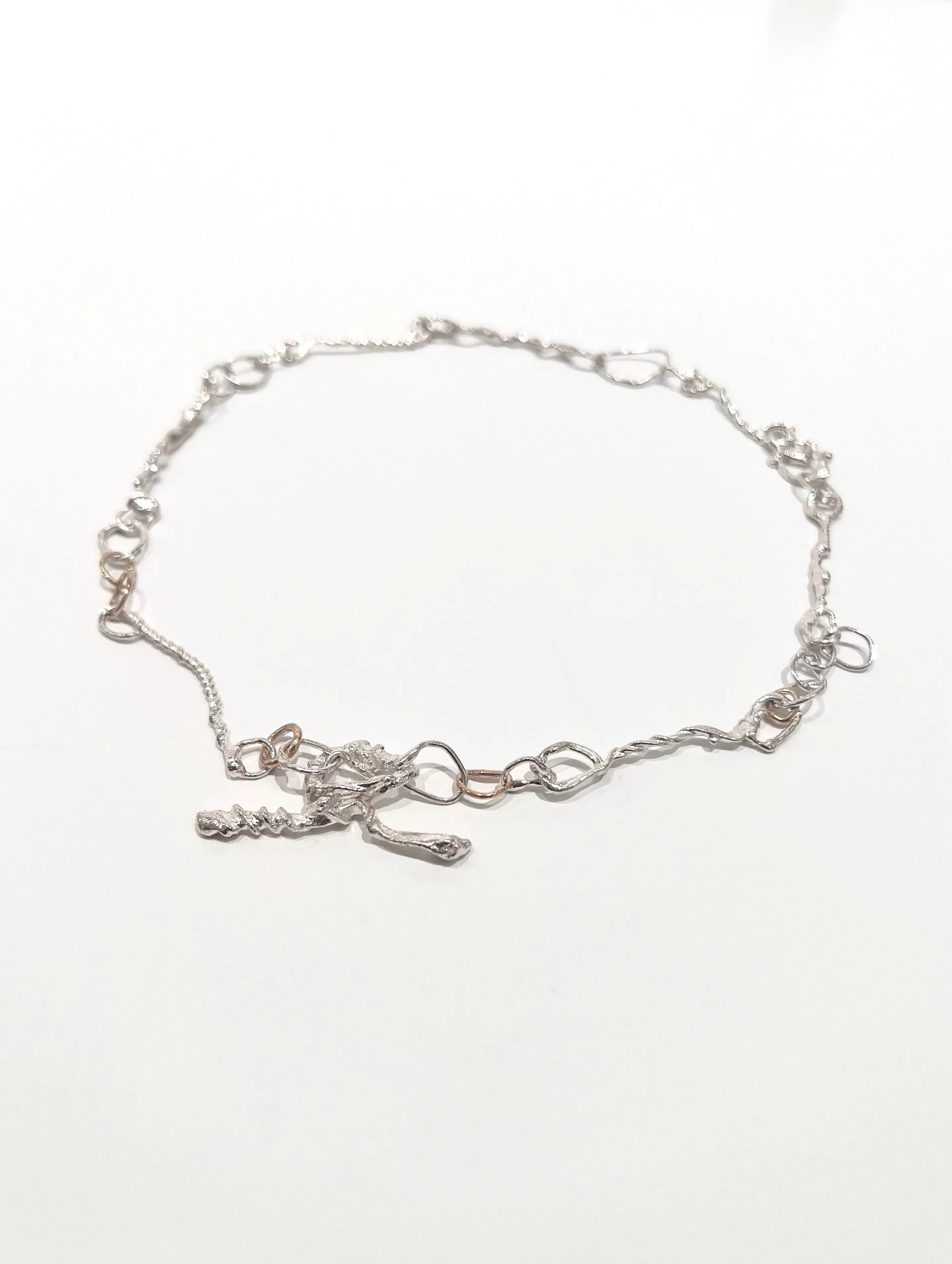 Rope Chain Neckace - Sterling Silver   9K YG