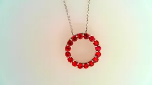 Ruby Circle Pendant