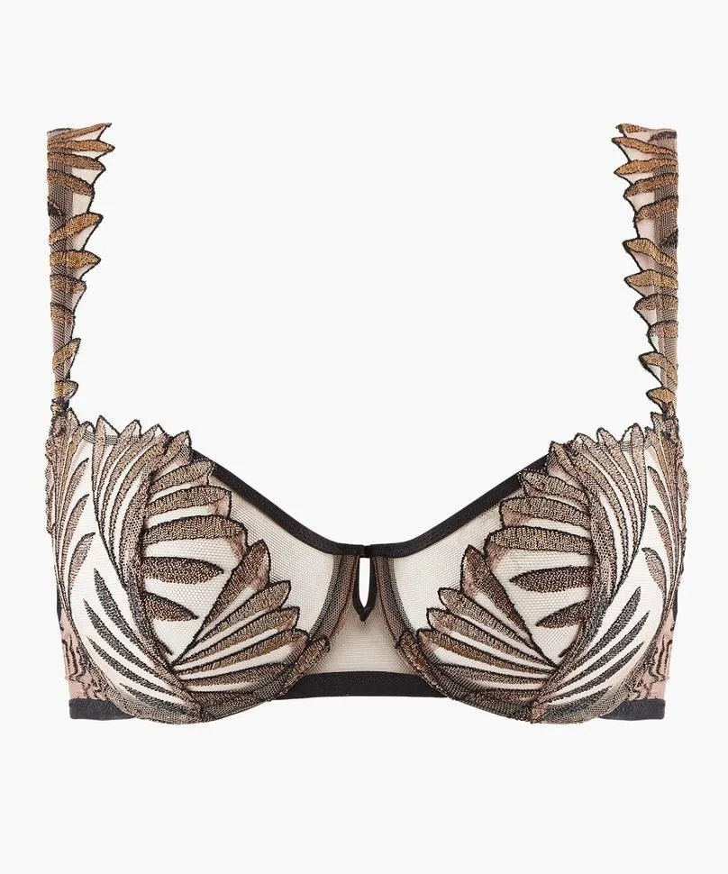 Sensory illusion half cup bra