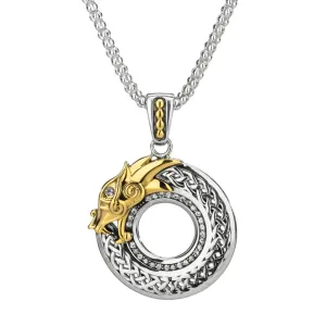 Silver And 10k Gold Dragon Pendant | Keith Jack