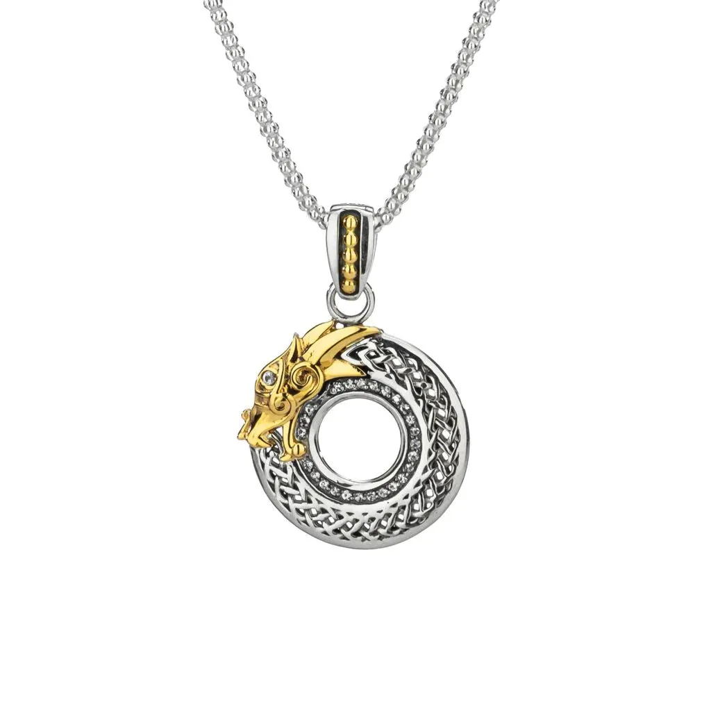 Silver And 10k Gold Dragon Pendant | Keith Jack