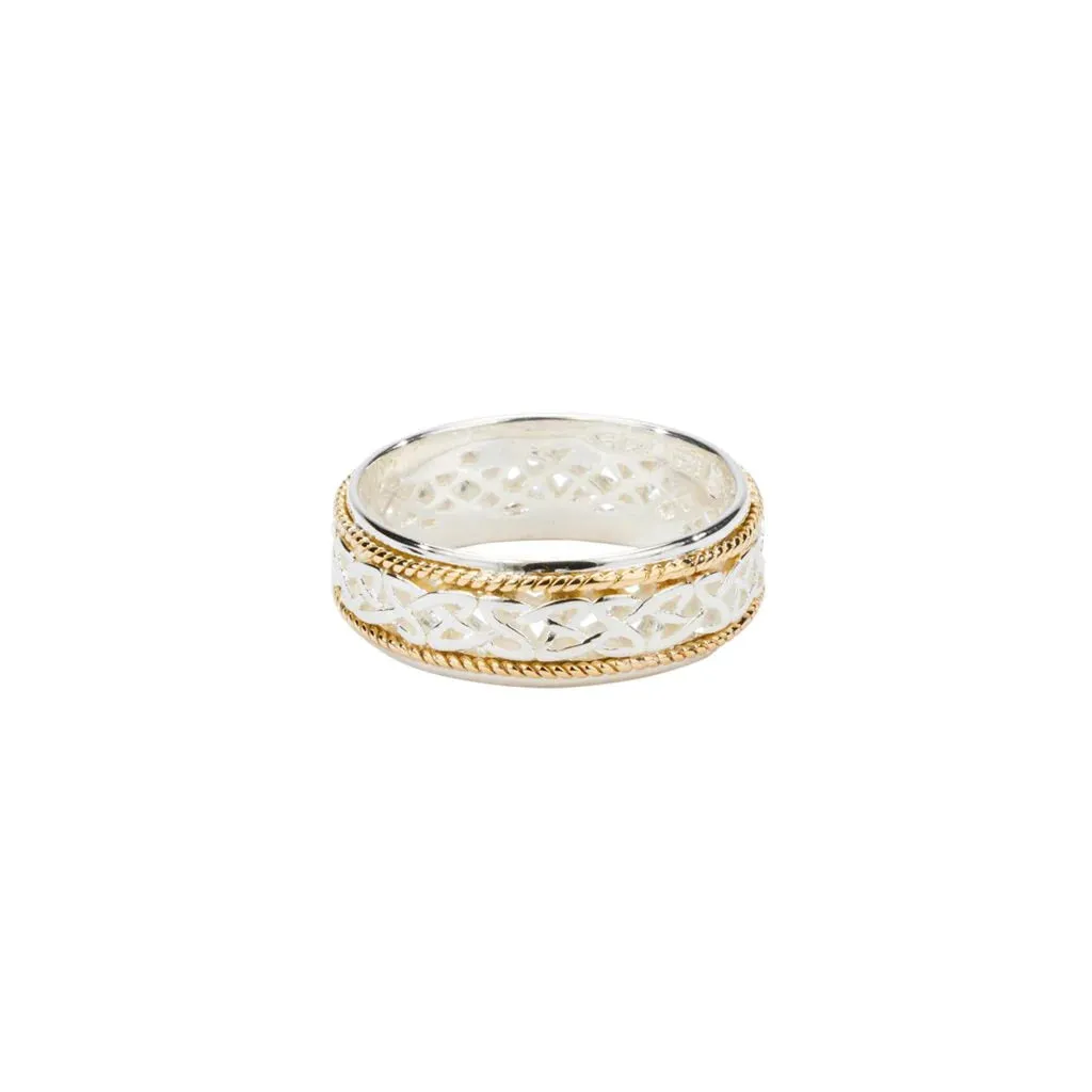 Silver And 10k Gold Love Knot And Twisted Wire 'Ederline' Ring | Keith Jack