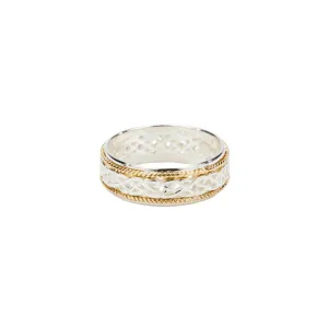 Silver And 10k Gold Love Knot And Twisted Wire 'Ederline' Ring | Keith Jack