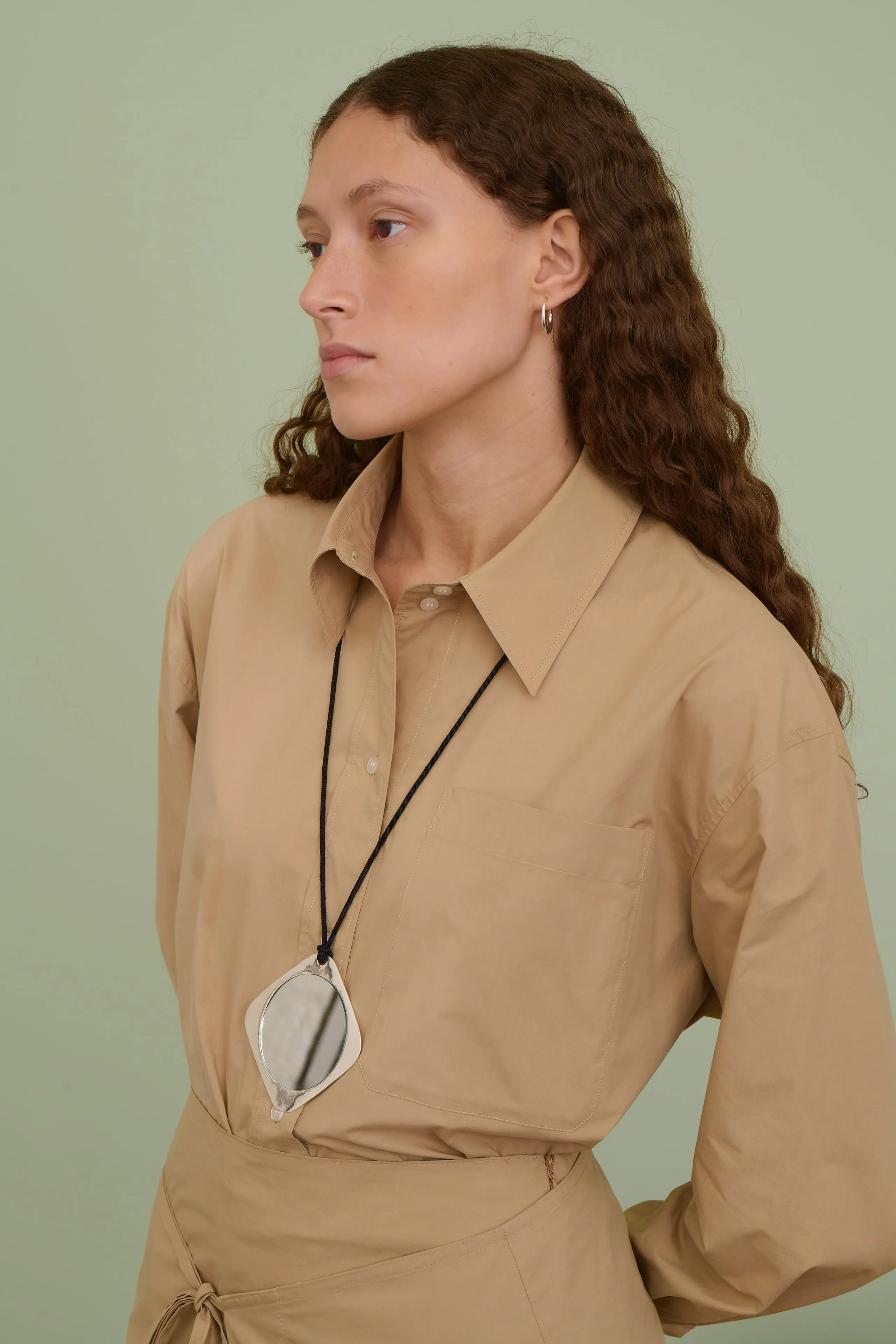 SILVER MIRROR NECKLACE
