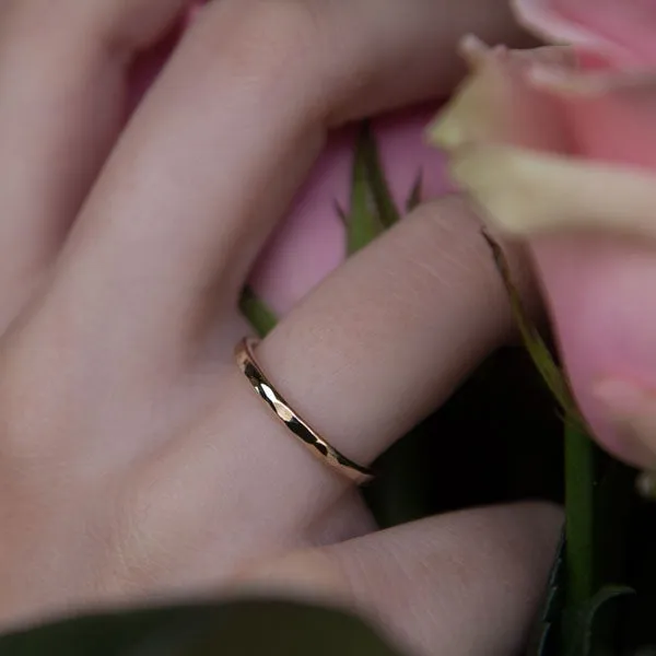 Solid Gold 2mm Halo Ring