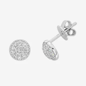 Sparkle Button Earrings | Sterling Silver