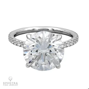 Spectra Fine Jewelry 5.31ct Round Diamond and Platinum Engagement Ring