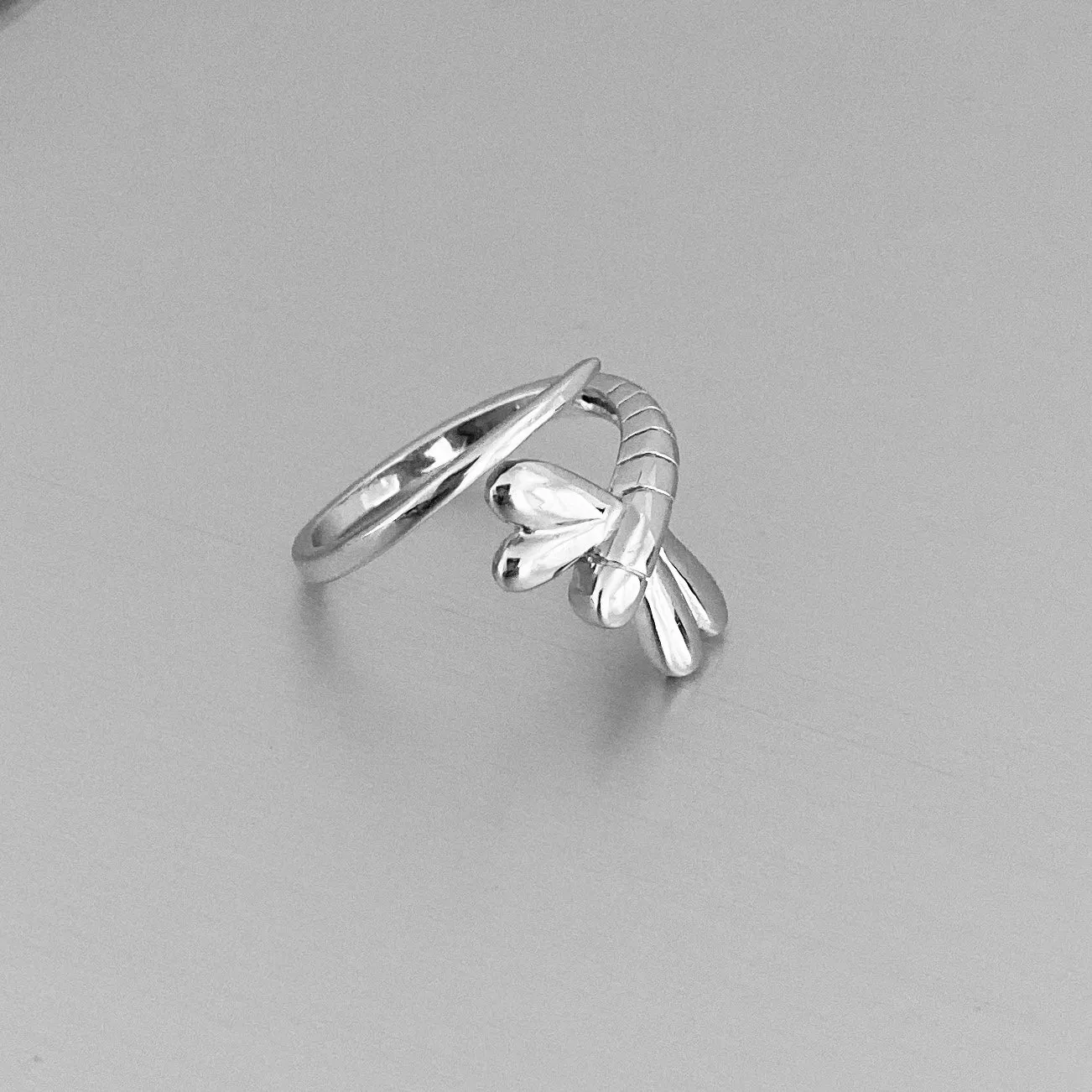 Sterling Silver Beautiful Dragonfly Ring, Silver Ring, Boho Ring, Spirit Ring
