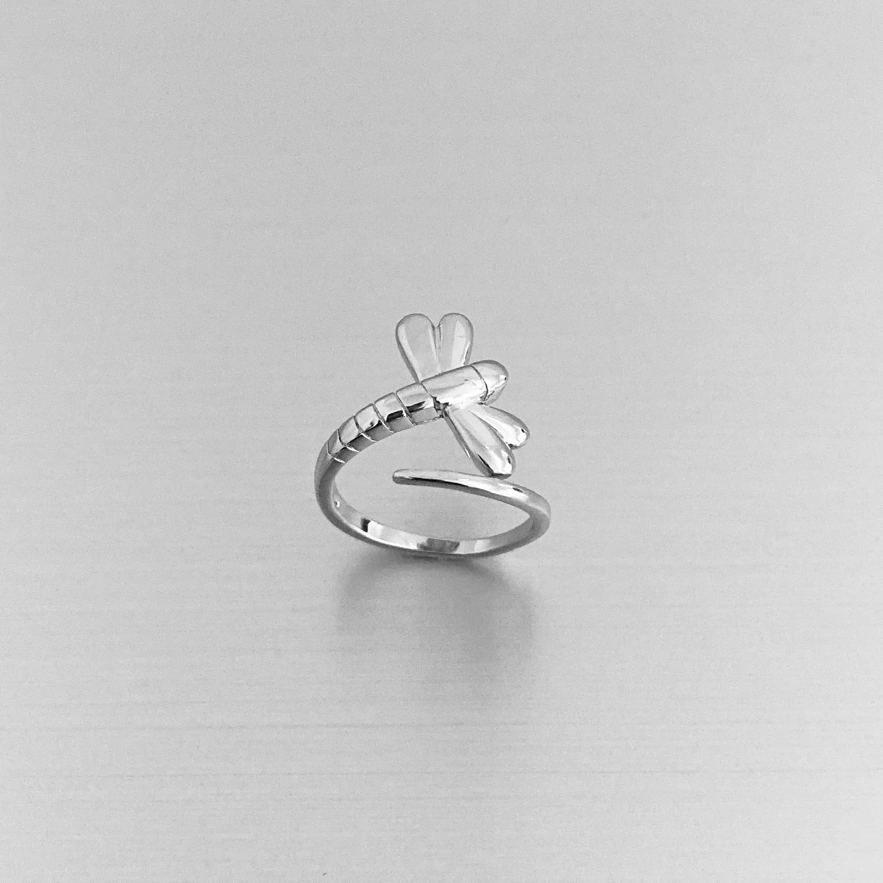 Sterling Silver Beautiful Dragonfly Ring, Silver Ring, Boho Ring, Spirit Ring