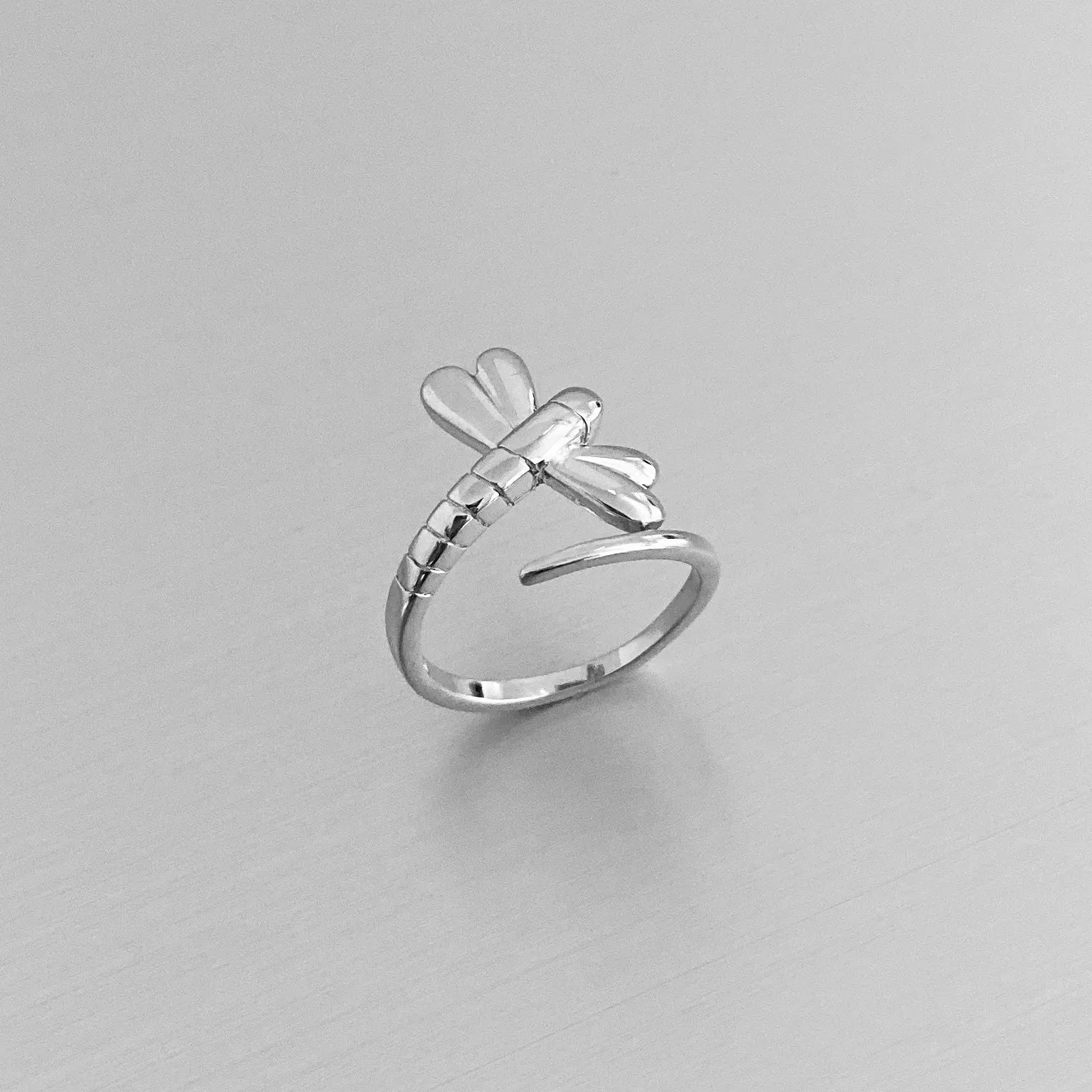 Sterling Silver Beautiful Dragonfly Ring, Silver Ring, Boho Ring, Spirit Ring