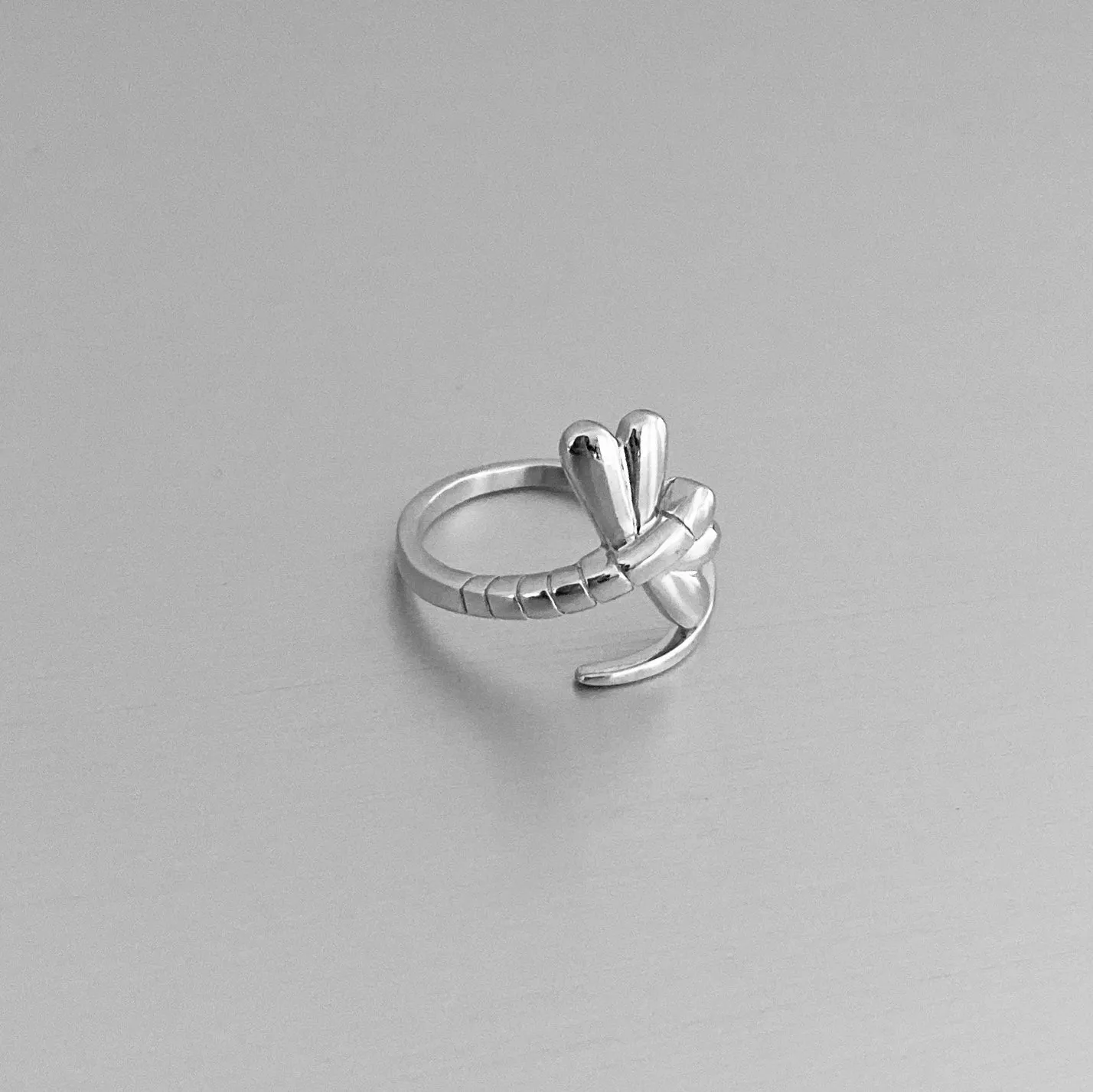 Sterling Silver Beautiful Dragonfly Ring, Silver Ring, Boho Ring, Spirit Ring