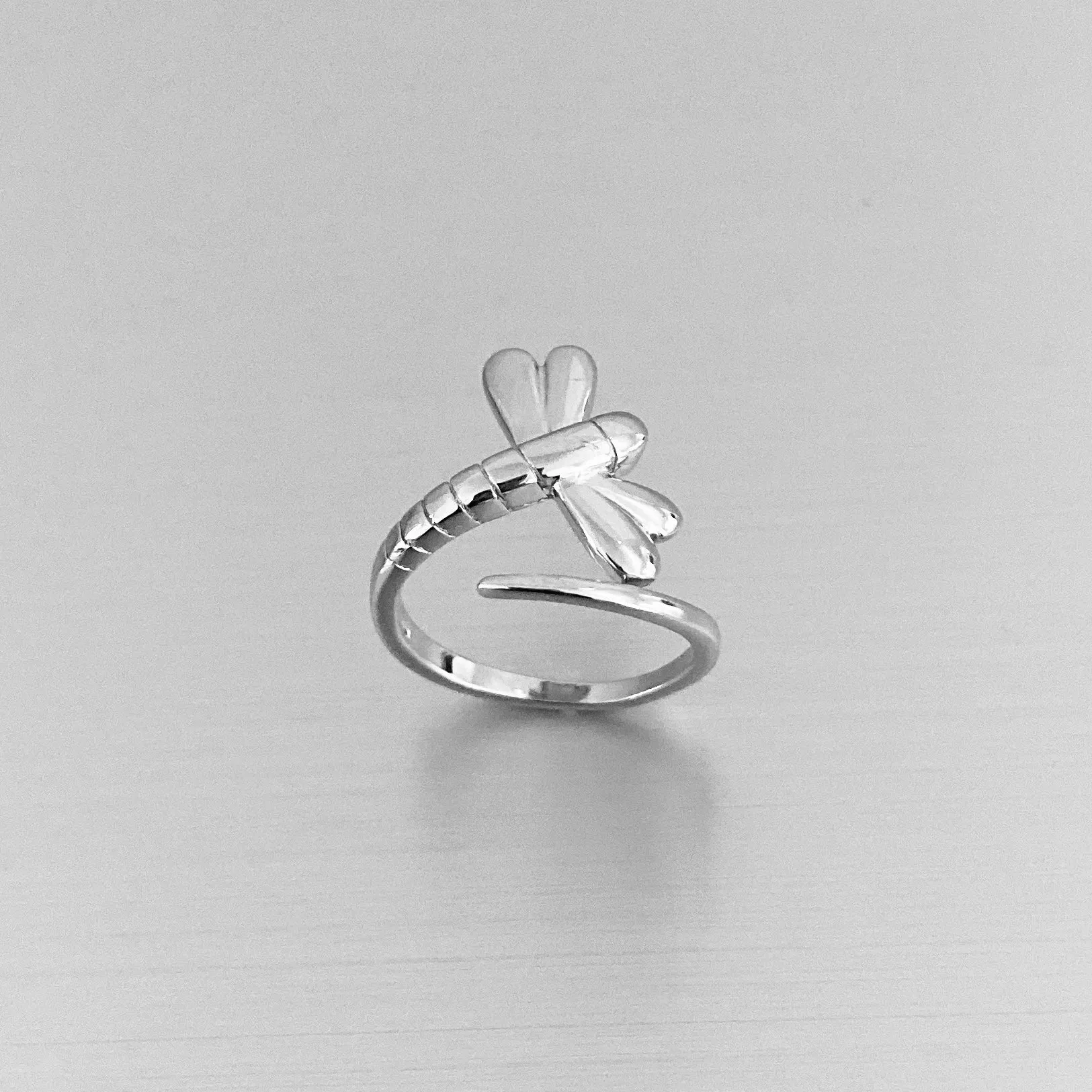 Sterling Silver Beautiful Dragonfly Ring, Silver Ring, Boho Ring, Spirit Ring