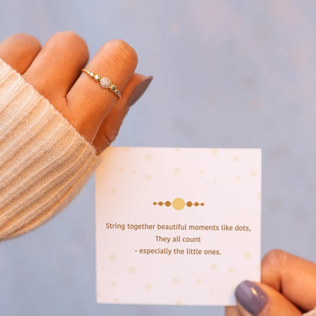 String Together Beautiful Moments Pave Sphere Ring