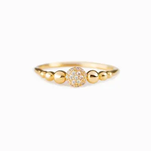 String Together Beautiful Moments Pave Sphere Ring