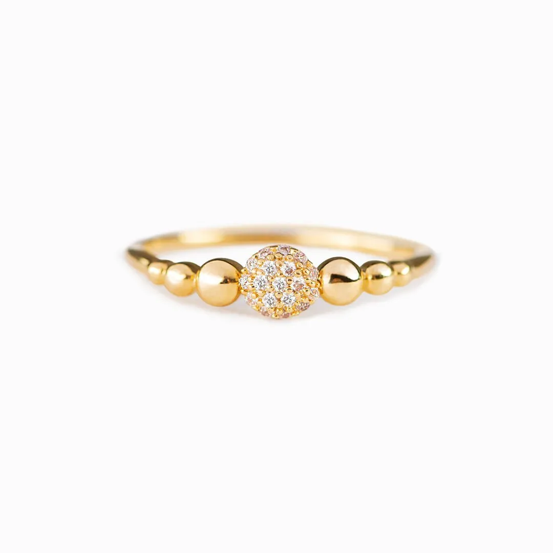 String Together Beautiful Moments Pave Sphere Ring