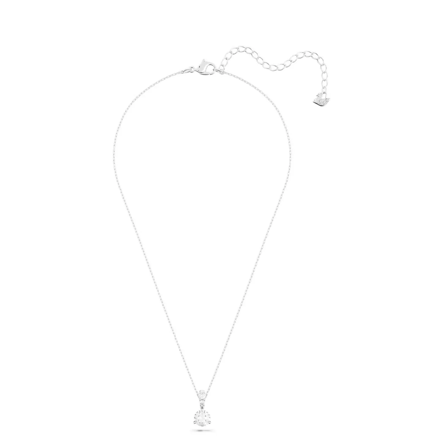 Swarovski Solitaire Pendant Round Cut, White, Rhodium plated - 5472635