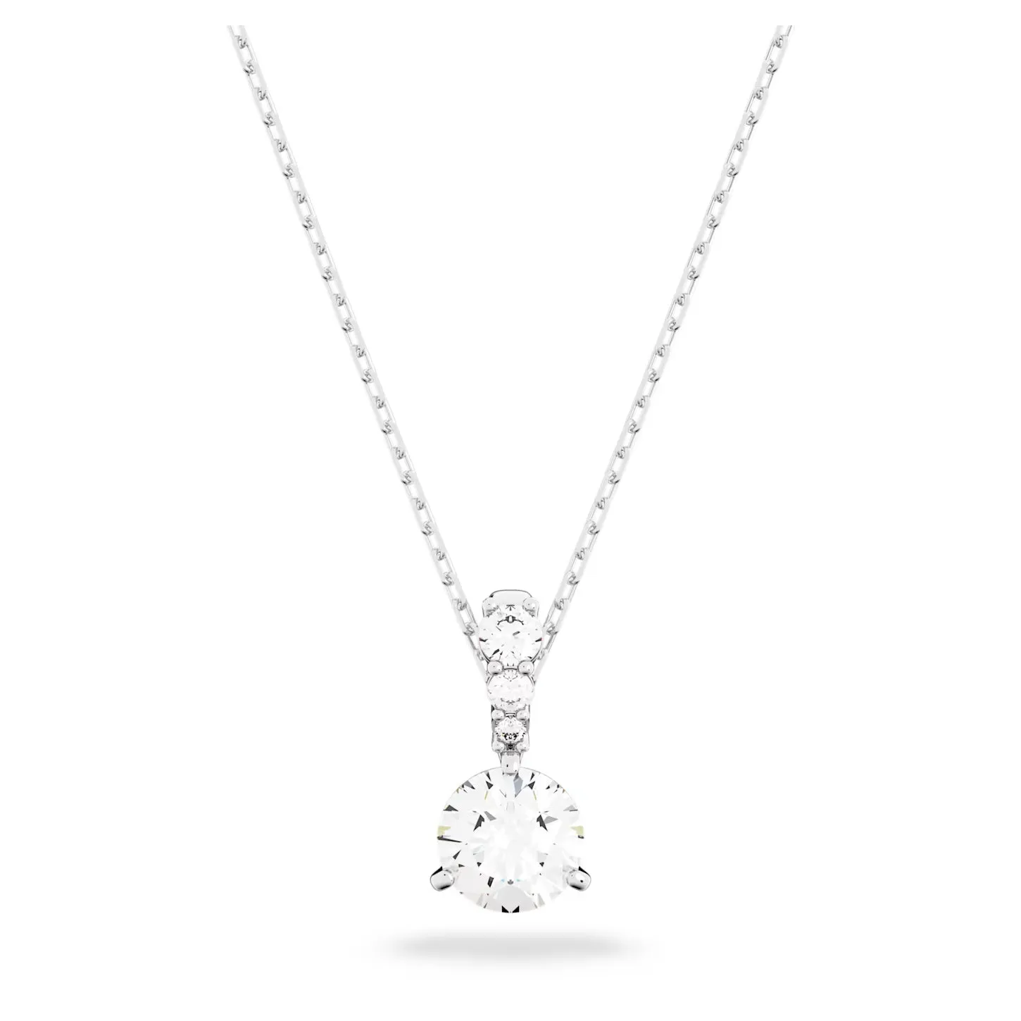 Swarovski Solitaire Pendant Round Cut, White, Rhodium plated - 5472635