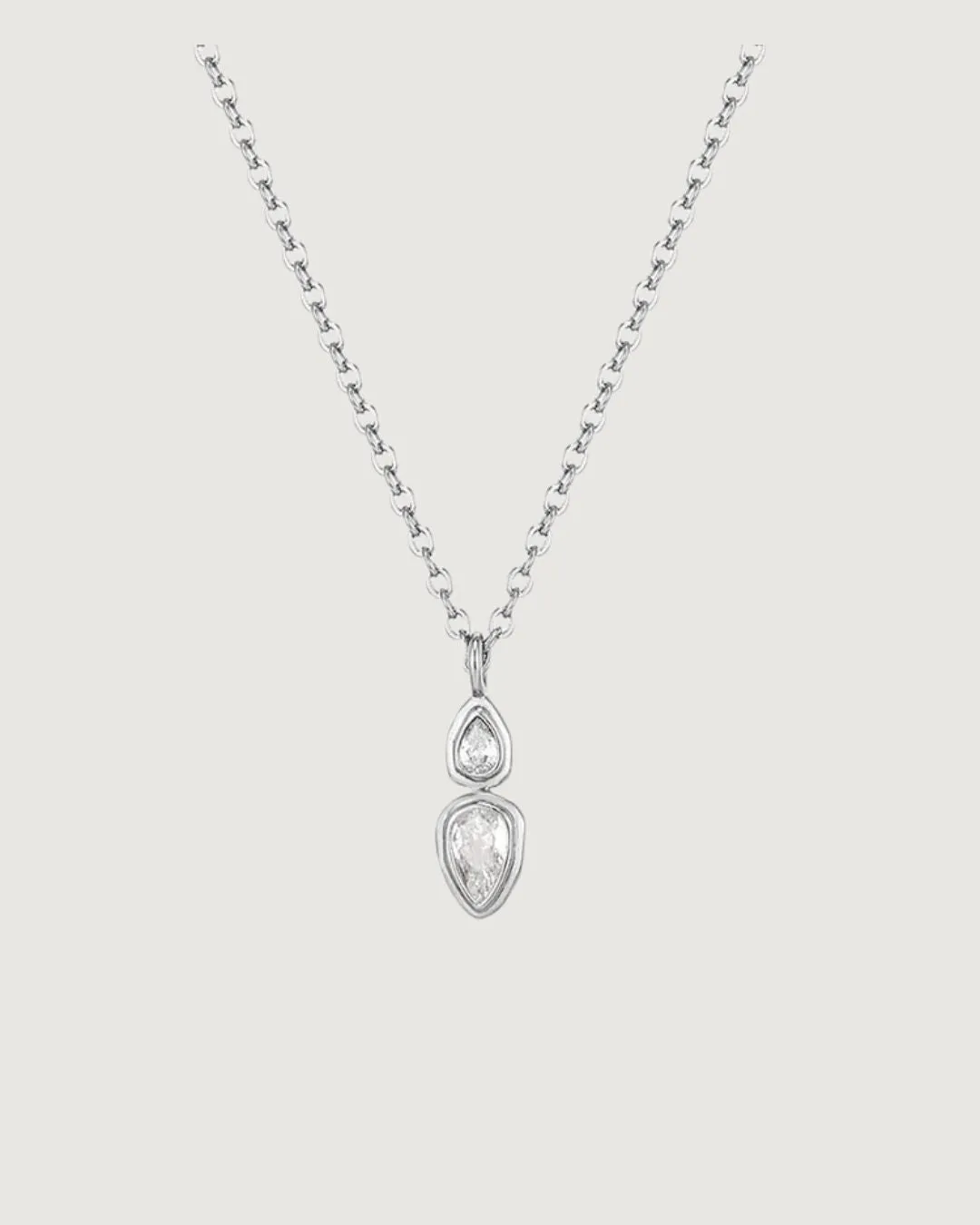 TEARDROP NECKLACE SILVER